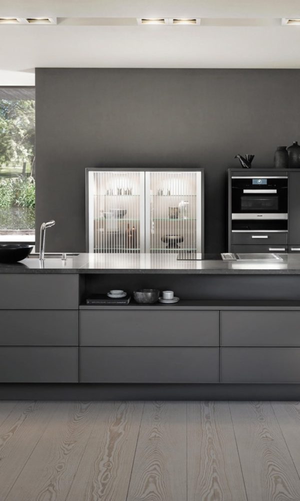 Modern luxury kitchen interior design in minimal style